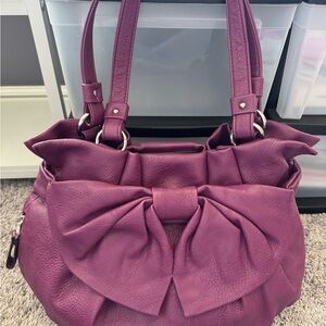 Elle Purple Bow Handbag